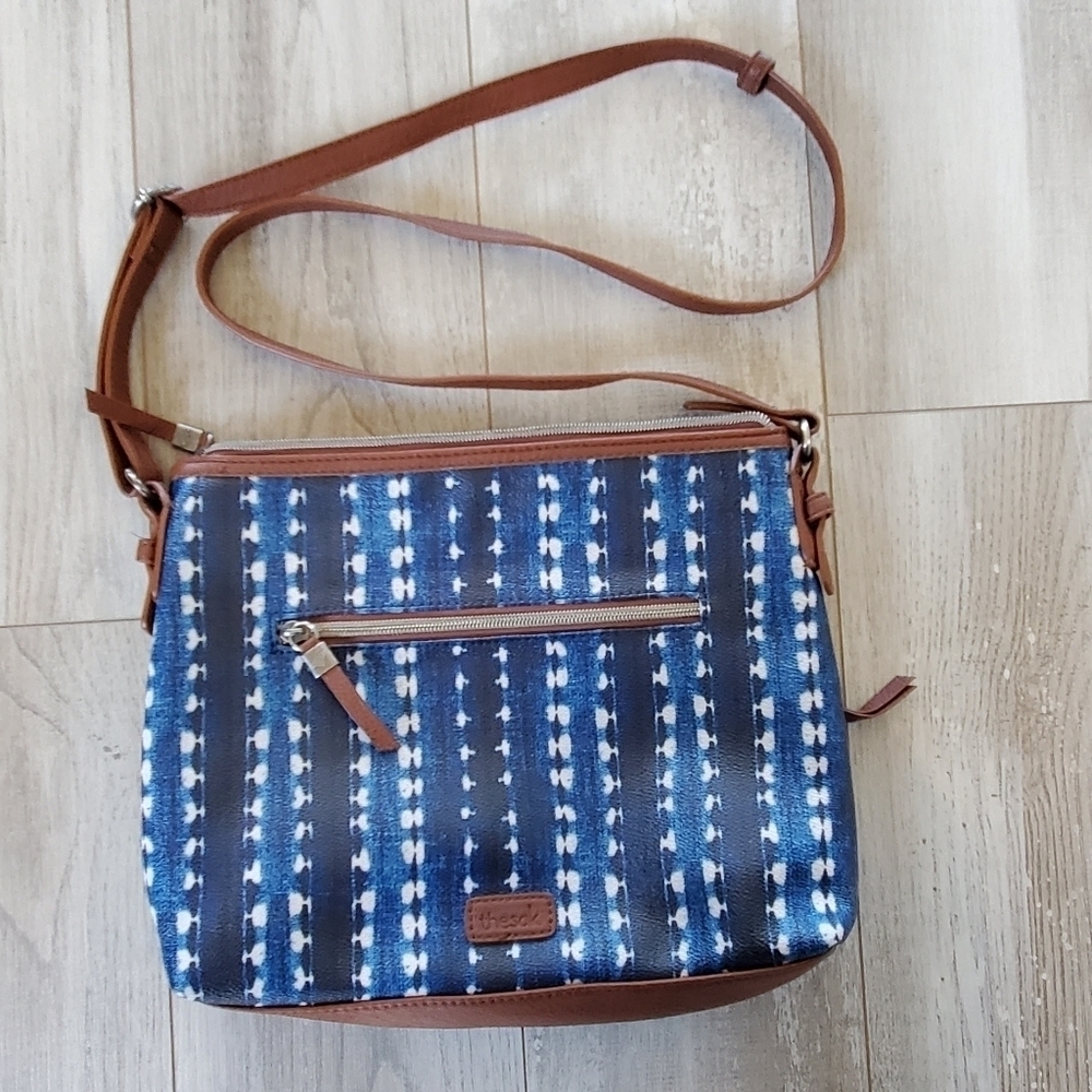 The SAK Blue and Camel Bag